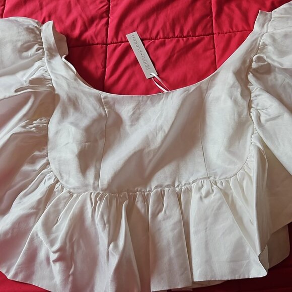 eloquii bridal ruffle top- nwt - Picture 1 of 6